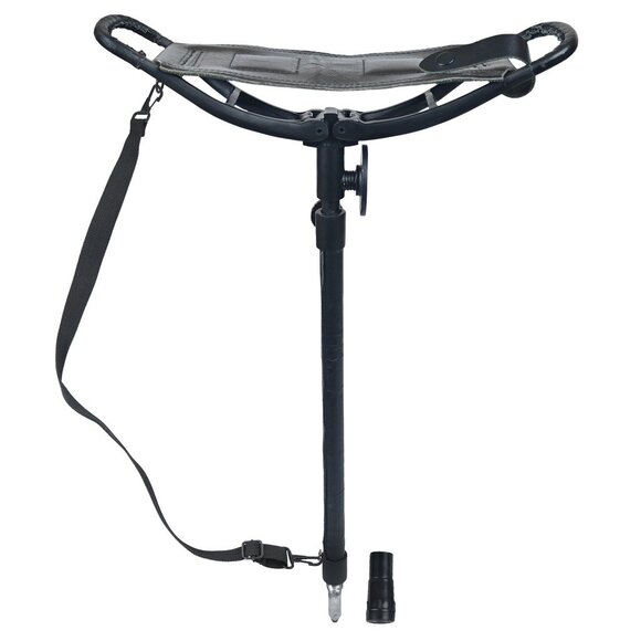 Leather Walking Seat Outdoor Adventure Spectator  stick Black Portable Seat - Picture 13 of 15